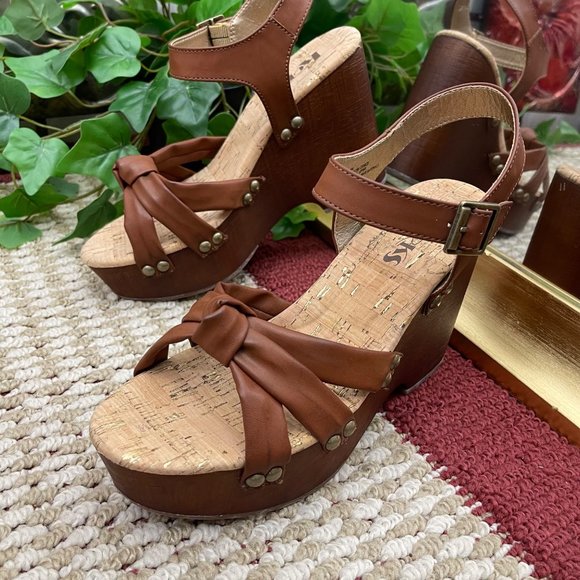 Korks Dawson Sedge Sandals in Brown Size 8 - Picture 4 of 14